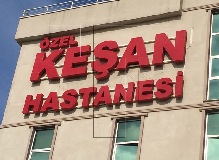 Keşan Hastanesi Cephe Reklamı