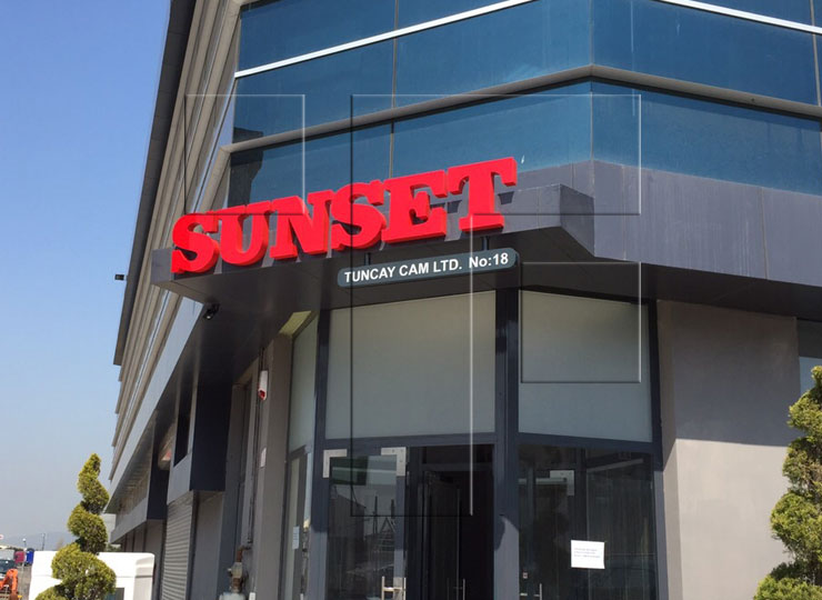 Sunset Kutu Harf