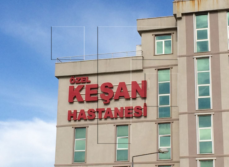 Keşan Hastanesi Cephe Reklamı