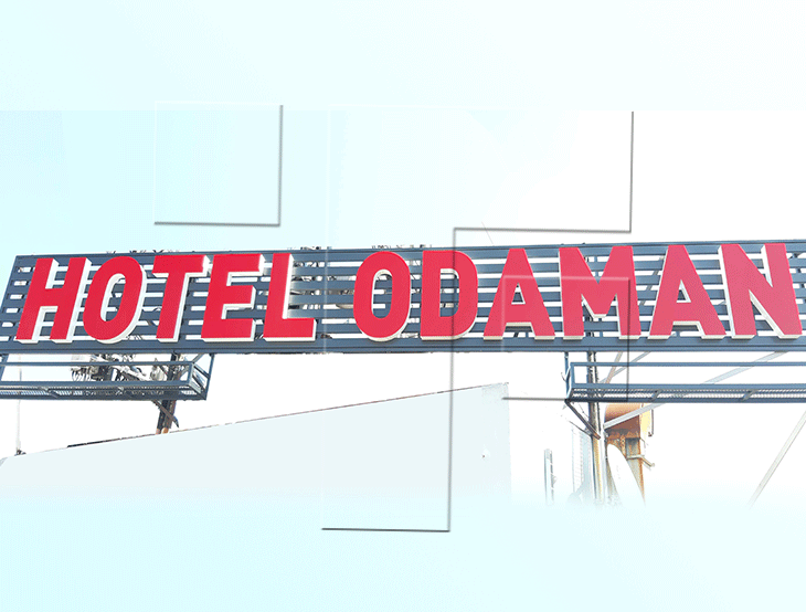 Odaman Hotel Kutu Harfli Çatı Reklamı