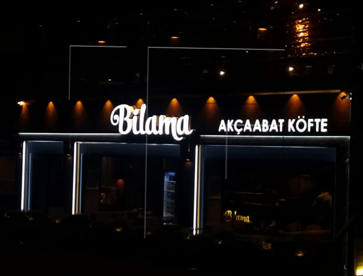 Bilama kutu harf Tabela