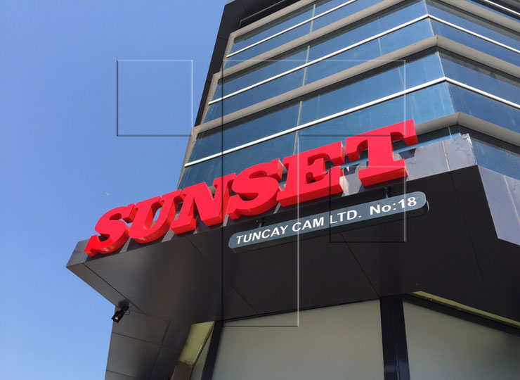 Sunset Kutu Harf